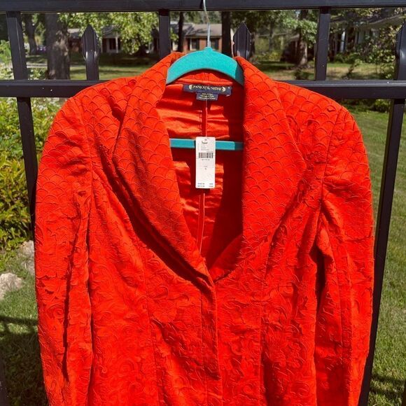 Anthropologie Pankaj & Nidhi Laser Cut Embroidered Blazer Dress NWT - Picture 14 of 16